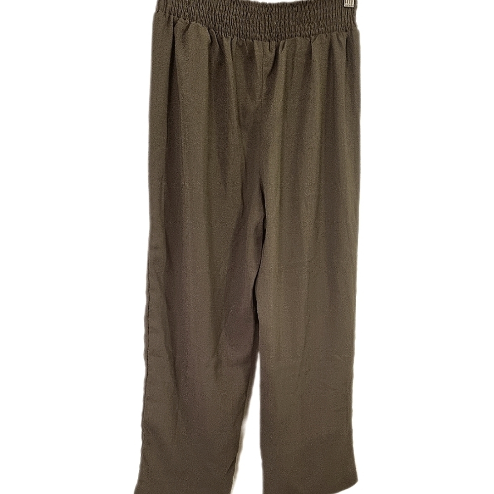 Monk & Lou wide leg pants w tie front elasticized back waistband Sz Xs - Picture 3 of 5